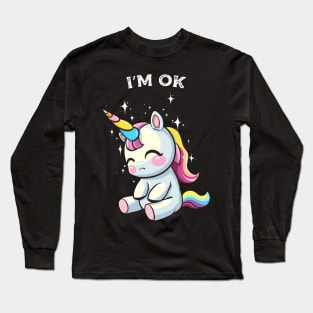 sad unicorn Long Sleeve T-Shirt